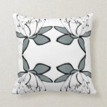 Lotus Block Zen Print Natural Linen Pillow