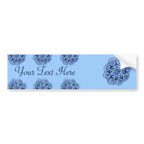 Lotus Blossom (Henna)(Blue) Bumper Sticker