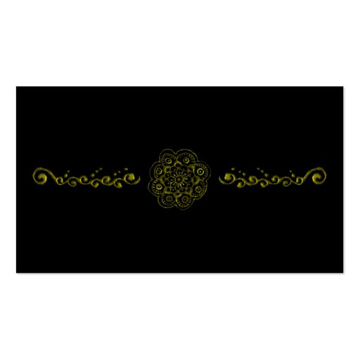 Lotus Blossom (Henna)(Gold) Business Card (back side)