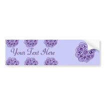 Lotus Blossom (Henna) (Purple) Bumper Stickers