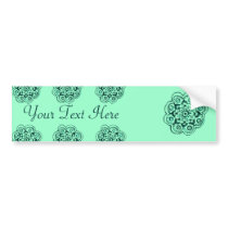 Lotus Blossom (Henna)(Teal) Bumper Sticker