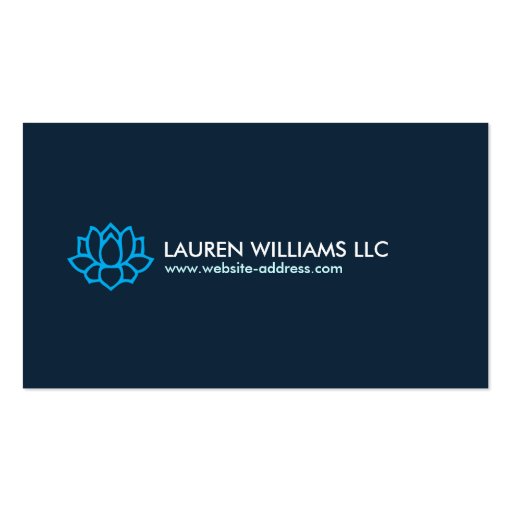 LOTUS BLOSSOM in BLUE Business Card