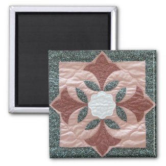 Lotus Blossom Quilt Magnets