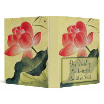 Lotus Blossom Wedding Planner or Photo Album Vinyl Binders