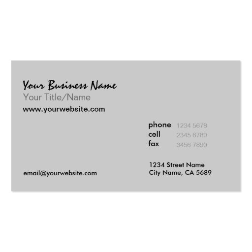Lotus Blossoms/Embossed-Like Photo Business Card (back side)
