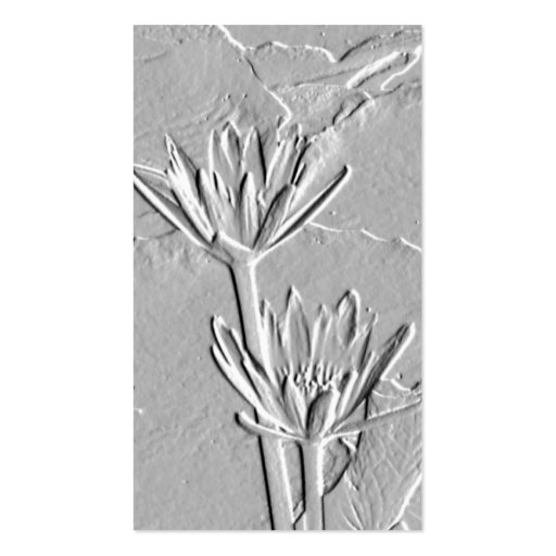 Lotus Blossoms/Embossed-Like Photo Business Card (front side)