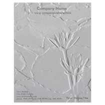 Lotus Blossoms/Embossed-Like Photo Letterhead