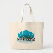 Lotus Blue Canvas Bags