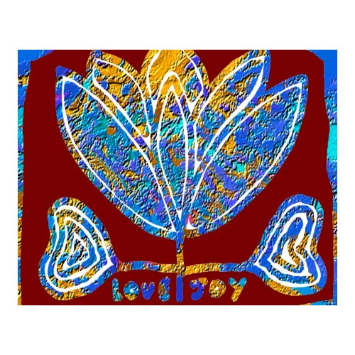 Lotus Blue - Sign of LOVE and JOY print