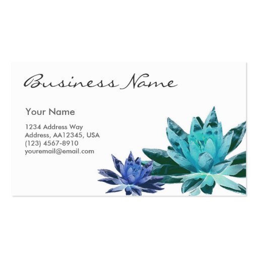 Lotus Business Card (Blue)