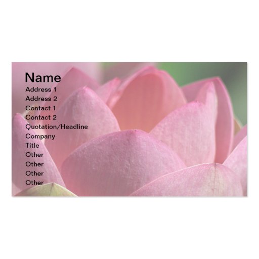 lotus business card templates (front side)