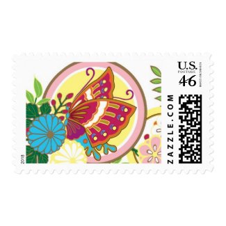Lotus Butterfly Scene by Ceci New York stamp