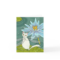 Lotus catterfly note card cards