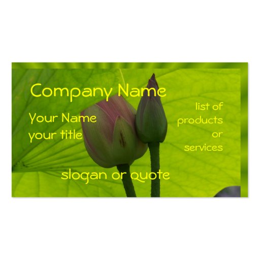 Lotus Contact Card-customize Business Card (front side)
