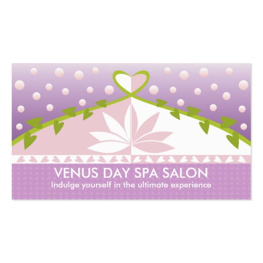 Lotus Day Spa Business Cards (front side)