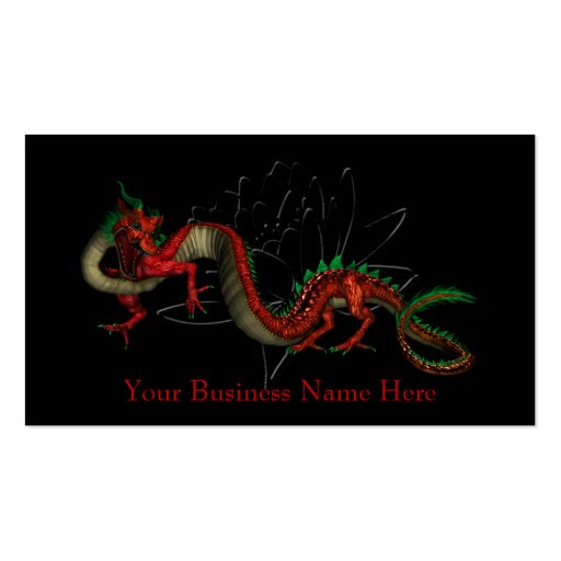 Lotus Dragon Business Card Template (front side)