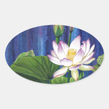 Lotus Dream oval sticker