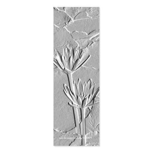 Lotus/Embossed-Like Photo Bookmark Business Cards (front side)