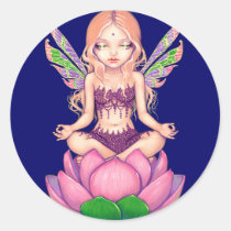 art, fantasy, lotus fairy, lotus blossom, yoga fairy, yoga, lotus, lotuses, flower, flowers, blossoms, yogini, yogi, blonde, new age, lilypad, waterlily, waterlilies, lily pond, lily pads, star, stars, water, eye, eyes, big eye, big eyed, jasmine, becket-griffith, becket, griffith, jasmine becket-griffith, jasmin, strangeling, artist, goth, gothic, fairy, gothic fairy, Adesivo com design gráfico personalizado