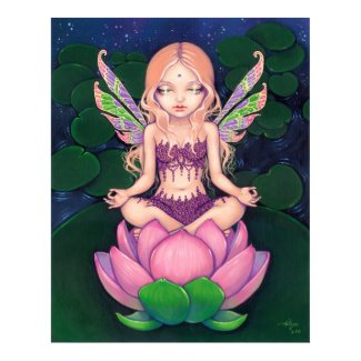 Lotus Fairy yoga fairy lily Art Print print