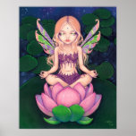 Lotus Fairy yoga fairy lily Art Print posters