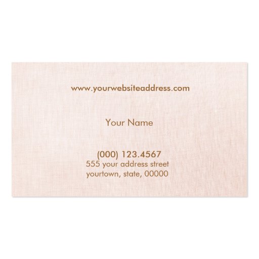 Lotus Fashion Boutique Pink Linen Business Card (back side)