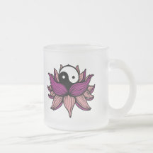 Lotus Flower and Yin Yang Coffee Mug