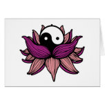 Lotus Flower and Yin Yang Greeting Card