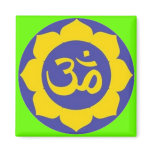 lotus flower - aum meditation magnet
