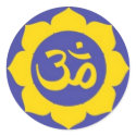 lotus flower - aum meditation stickers