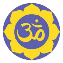 lotus flower - aum meditation stickers by Freedom_T lotus flower - aum meditation stickers