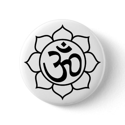 Lotus Flower Aum Symbol Pins by BuddhaGifts