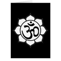Lotus Flower Aum Symbol Greeting Card
