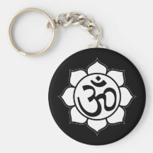 Lotus Flower Aum Symbol Key Chains