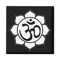Lotus Flower Aum Symbol magnets