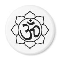 Lotus Flower Aum Symbol magnets