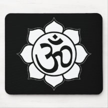Lotus Flower Aum Symbol Mouse Mats