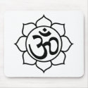Lotus Flower Aum Symbol mousepads by BuddhaGifts Lotus Flower Aum Symbol mousepads