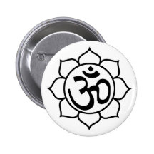 Lotus Flower Aum Symbol Pins