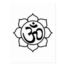 Lotus Flower Aum Symbol Post Card