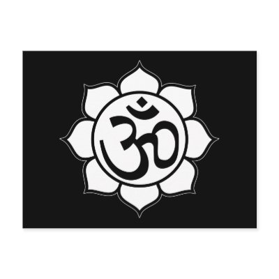 Lotus Flower Aum Symbol Post Cards by BuddhaGifts