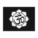 Lotus Flower Aum Symbol postcards