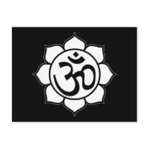 Lotus Flower Aum Symbol postcards