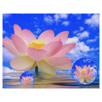 Lotus Flower Born in Water Flyer Design
