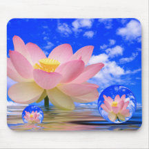 Lotus Flower Born in Water Mousepads
