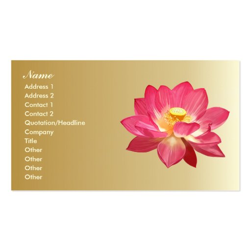 Lotus Flower Business Card | Zazzle