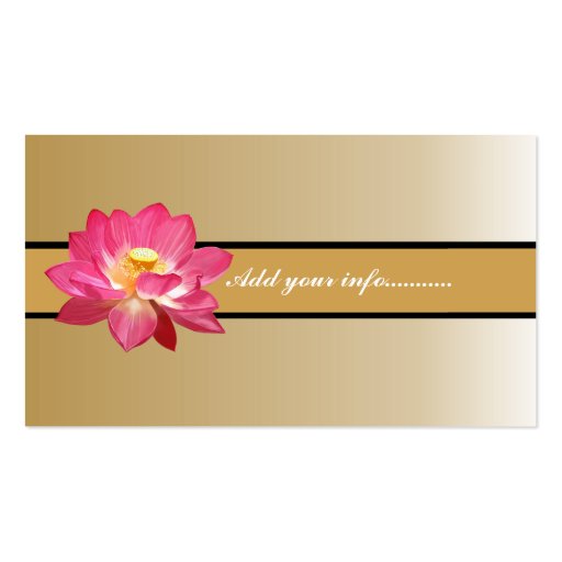 Lotus Flower Business Card (back side)