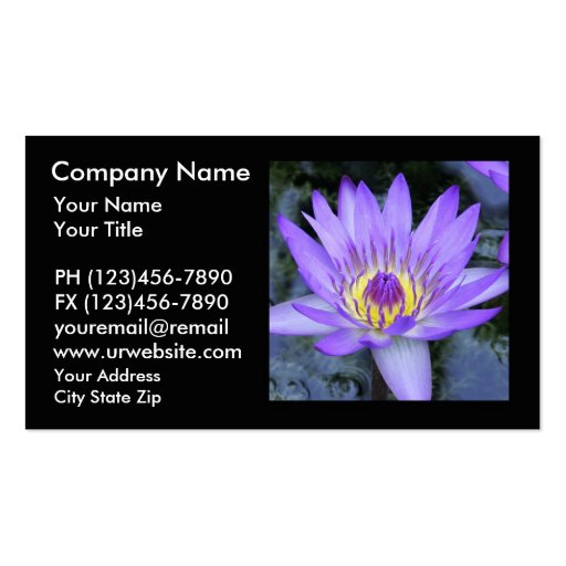 Lotus Flower Business Cards (front side)