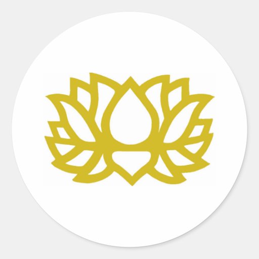 Lotus flower classic round sticker | Zazzle