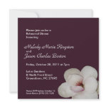 Lotus Flower Dark Purple Square Invitations